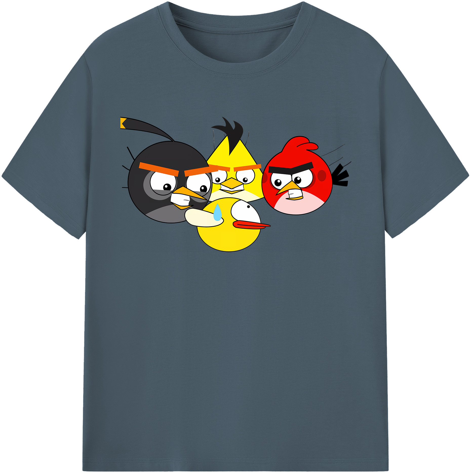 （画像用） Angry Birds アングリーバード 綿100％半袖Tシャツ（フロントプリント）